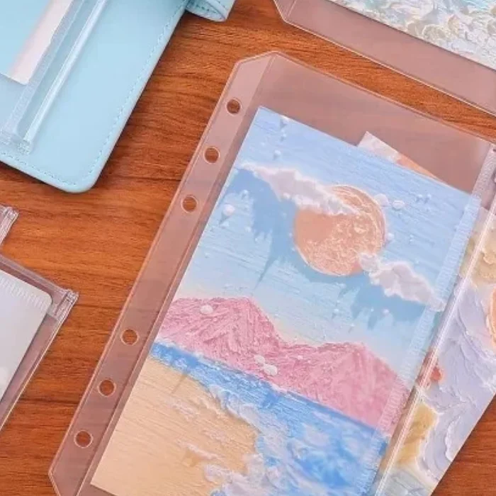 Carpeta de PVC de 8 Uds., sobres de bolsillo para efectivo A5 A6 A7, carpetas con cremallera, bolsas, organizador de dinero, archivador de documentos económicos, inserciones de hojas sueltas