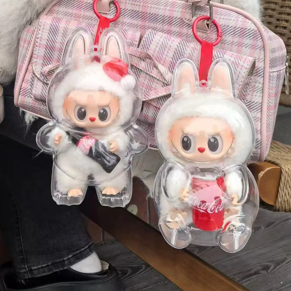 غطاء حماية شفاف لعبة الوحش Labubu صندوق تخزين دمية الفينيل البلاستيكي علبة غبار لملحقات دمى Labubu #1