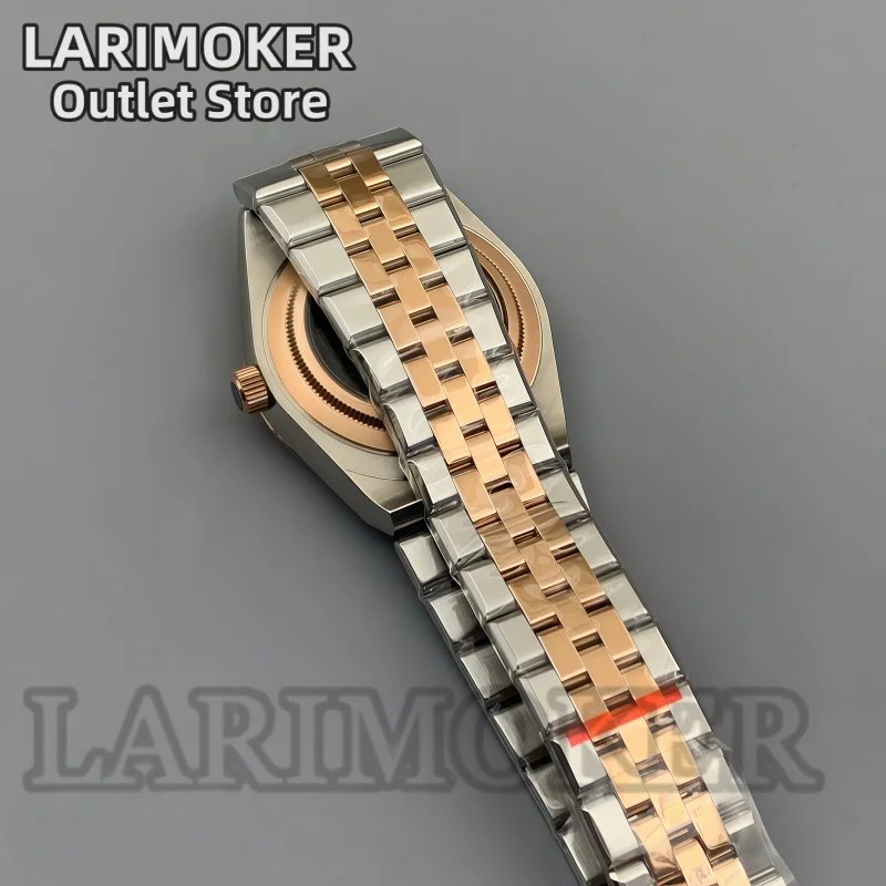 ساعة LARIMOKER 36 ملم 40 ملم للرجال هيكل من الفولاذ المقاوم للصدأ كريستال الياقوت متوافقة مع NH35 PT5000 ملحقات ساعة الحركة