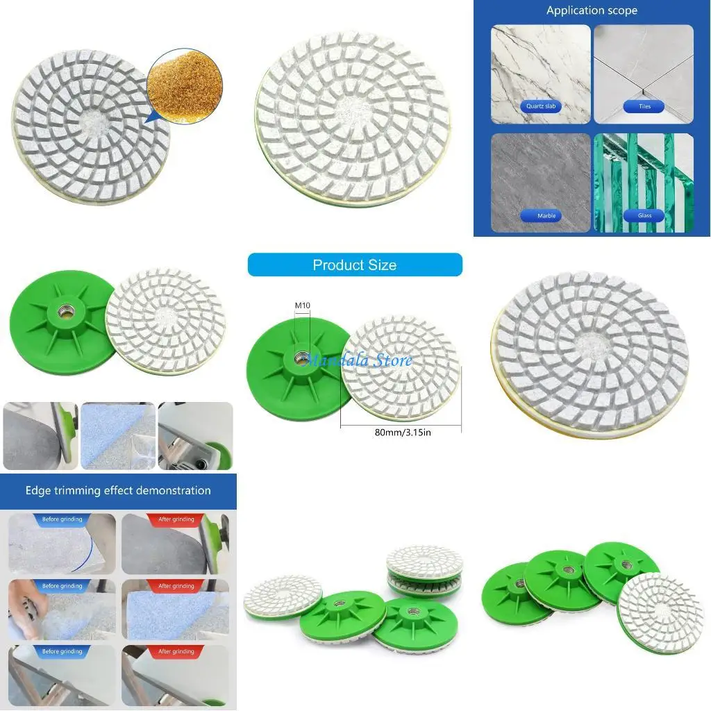 

U2JC 80 мм сухая полировка мраморного камня, снятие фаски, шлифовка кромки, керамическая плитка 80 мм