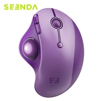 Seenda-ratón Trackball inalámbrico con Bluetooth, ergonómico, recargable, multidispositivos, para Mac, Android y Windows