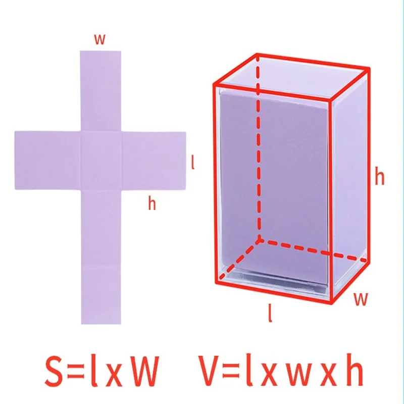 8 pezzi prospettiva geometria modello di geometria solida staccabile cubo didattico per la scuola primaria strumento didattico prisma rettangolare
