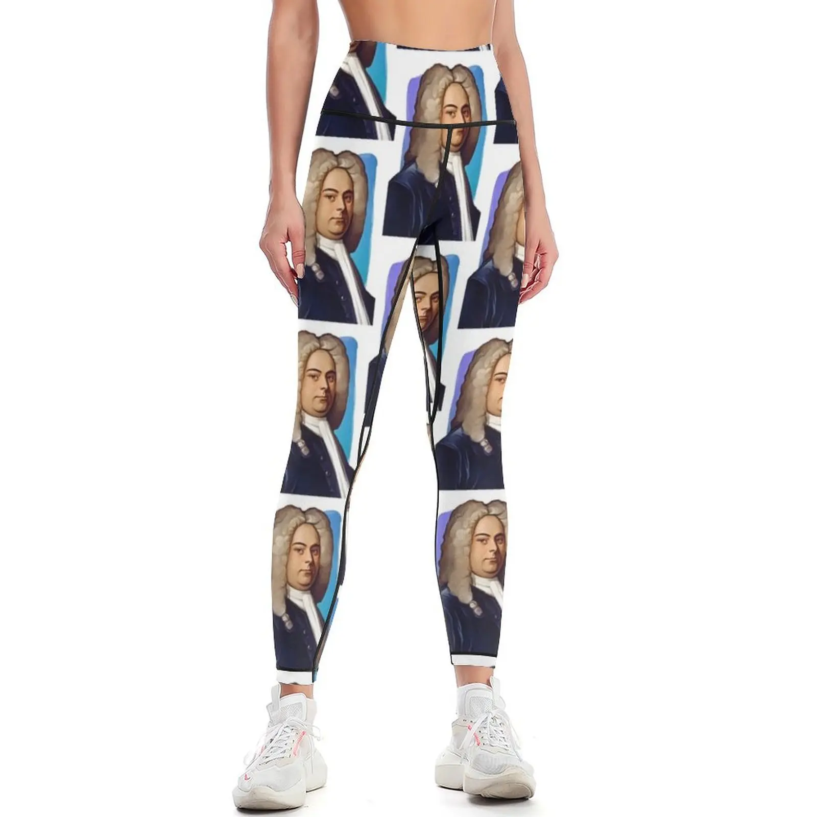 

Baroque composer George Frideric Handel illustration Leggings Fitness clothing jogging pants for fitness Womens Leggings