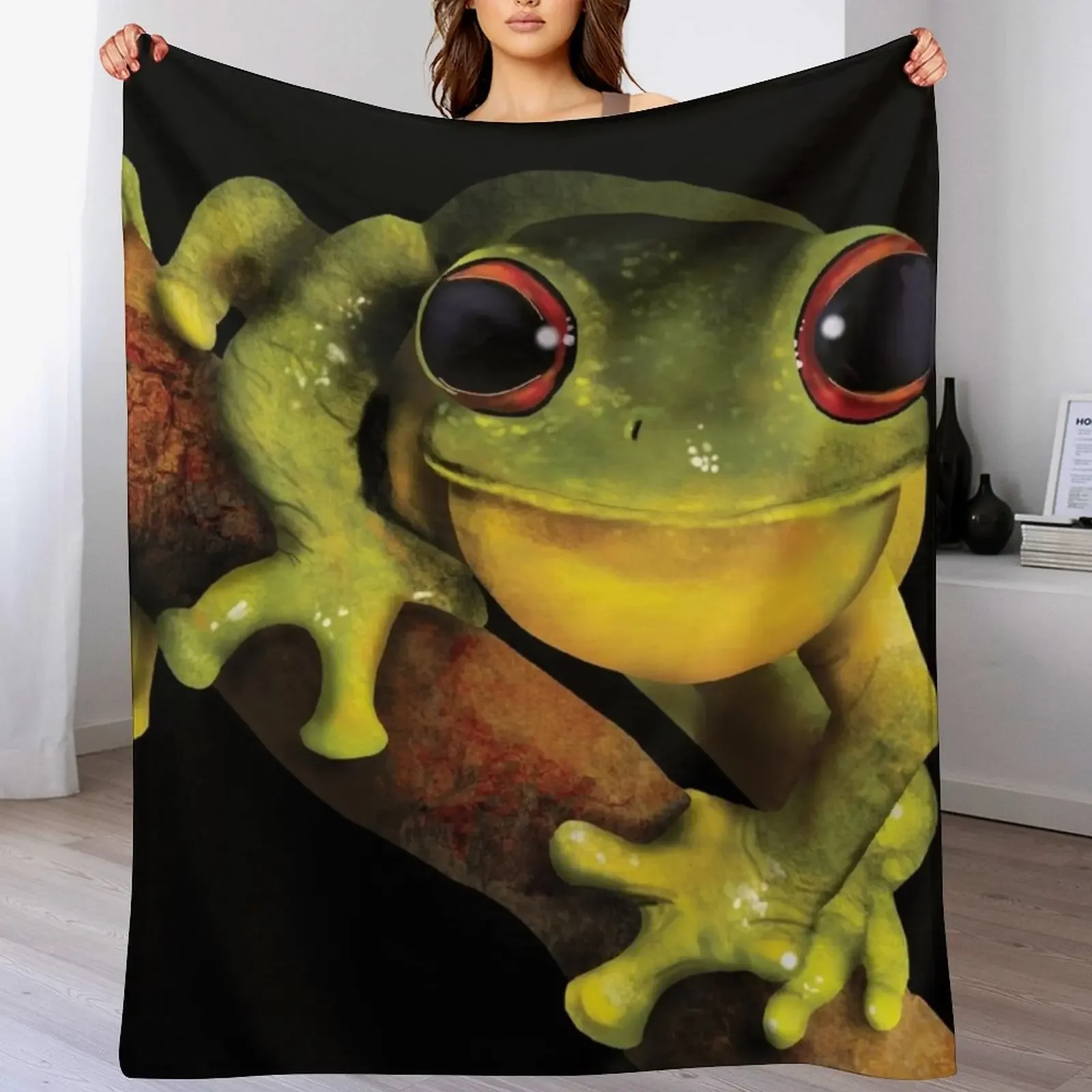 

Red-eyed Tree Frog Throw Blanket Stylish Warm Blanket for Living Room Bedroom