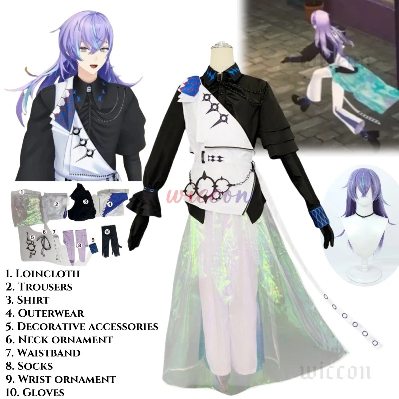 

Virtual Liver VTuber Hoshirube Sho Cosplay Costume Anime Game Uniform Dresses Halloween Suit Party Outfit for Woman Men