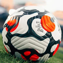 Professional Soccer Balls Size 5 Football Ball Leather Machine-stitched Soccer Ball for Children Adults Outdoor Sport Training