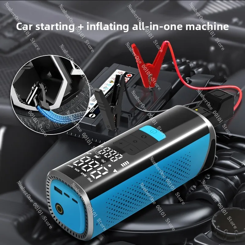 pompe-a-air-electrique-pour-pneus-de-voiture-gonflage-et-alimentation-integres-demarreur-d'urgence-pour-voiture-et-moto-12v25-cylindres