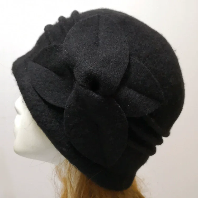 Women's Wool Beanie Winter Hat Ladies Warm Knitted Slouchy Soft Chunky Ribbed Cuffed Cap for Women Girls