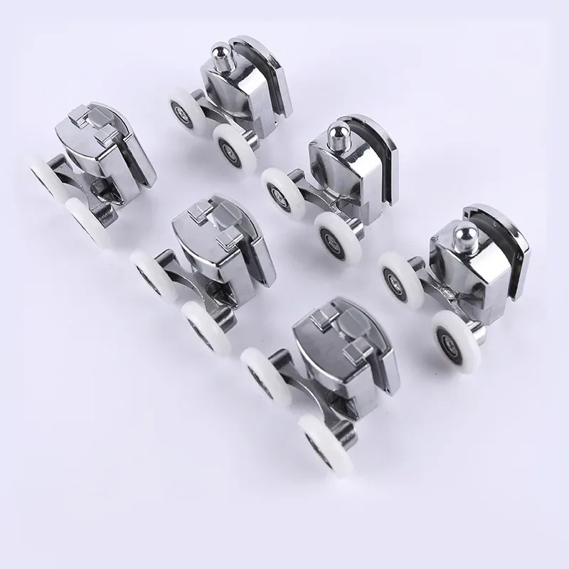 23/25/27mm Zinc Alloy Double-Wheel Sliding Shower Door Roller Bearing Wheel Runners Replacement for 12-14mm glass