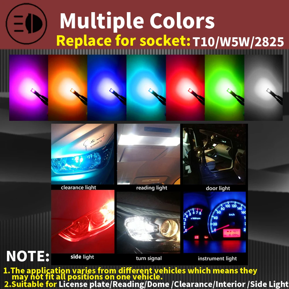 2pcs LED Clearance Light Parking Lamp Bulb W5W T10 194 2825 Canbus For Volvo C30 C70 S40 S60 S70 S80 V50 V70 XC70 XC60 XC90