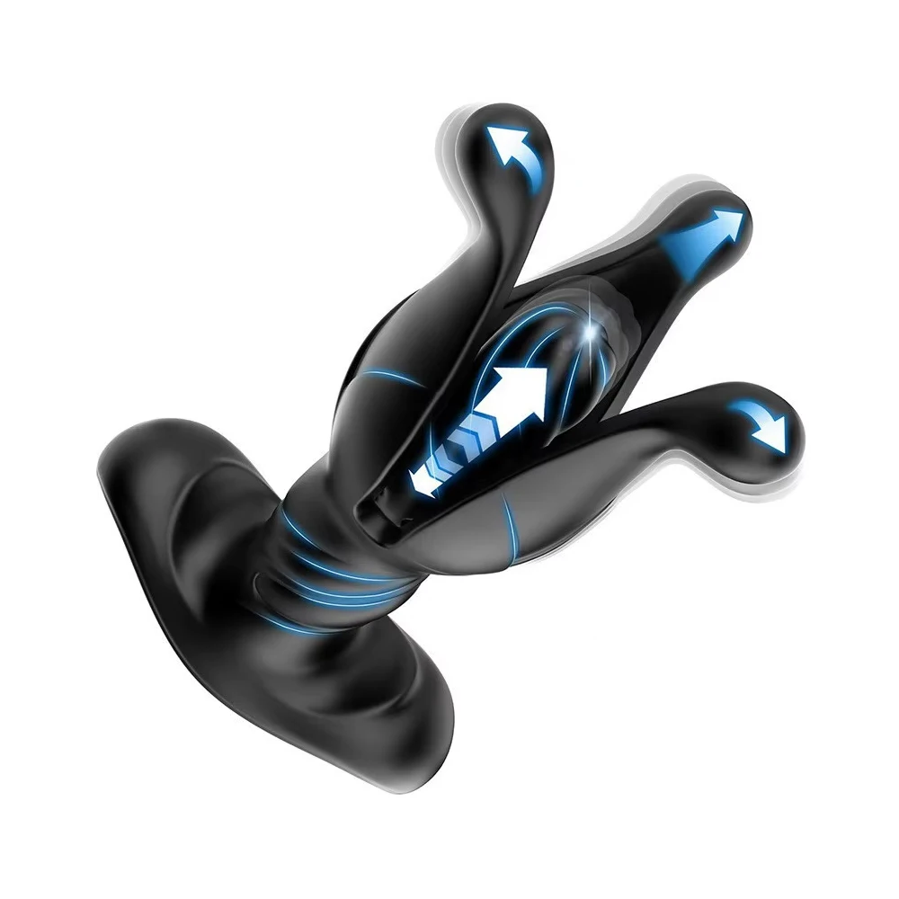 Male Prostate Massager Flower Anal Vibrator Anal Butt Plug 9 Tension Shock Flapping Thrusting Vibrating Sex Toys for Men Woman