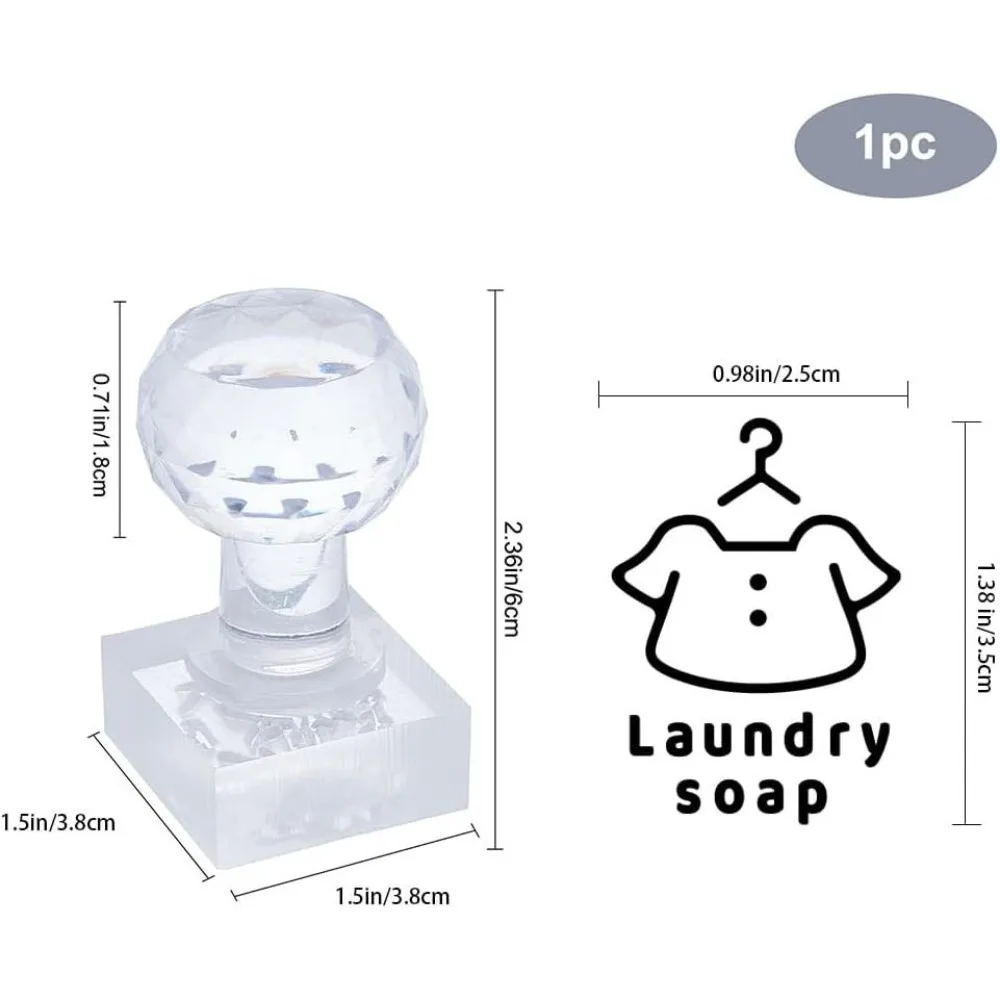 1pc Laundry Soap Stamp Clothes Soap Embossing Stamp with Handle Round Soap Chapter Imprint Stamp for Handmade Soap Making