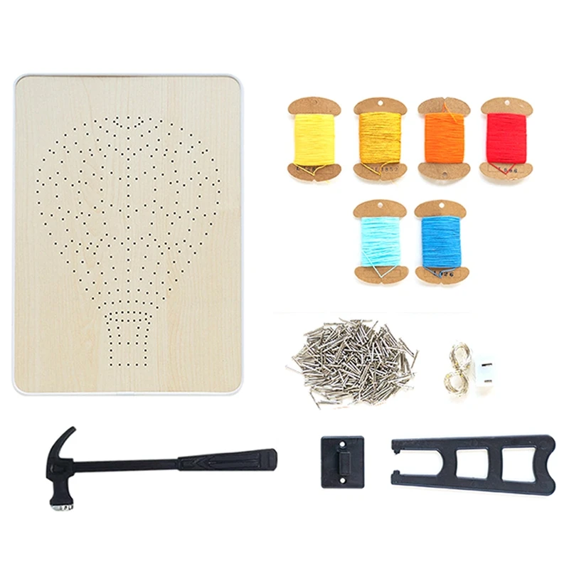 With LED Light Crafts Kit For Adults And Kids DIY String Art With All Necessary Accessories And Frame