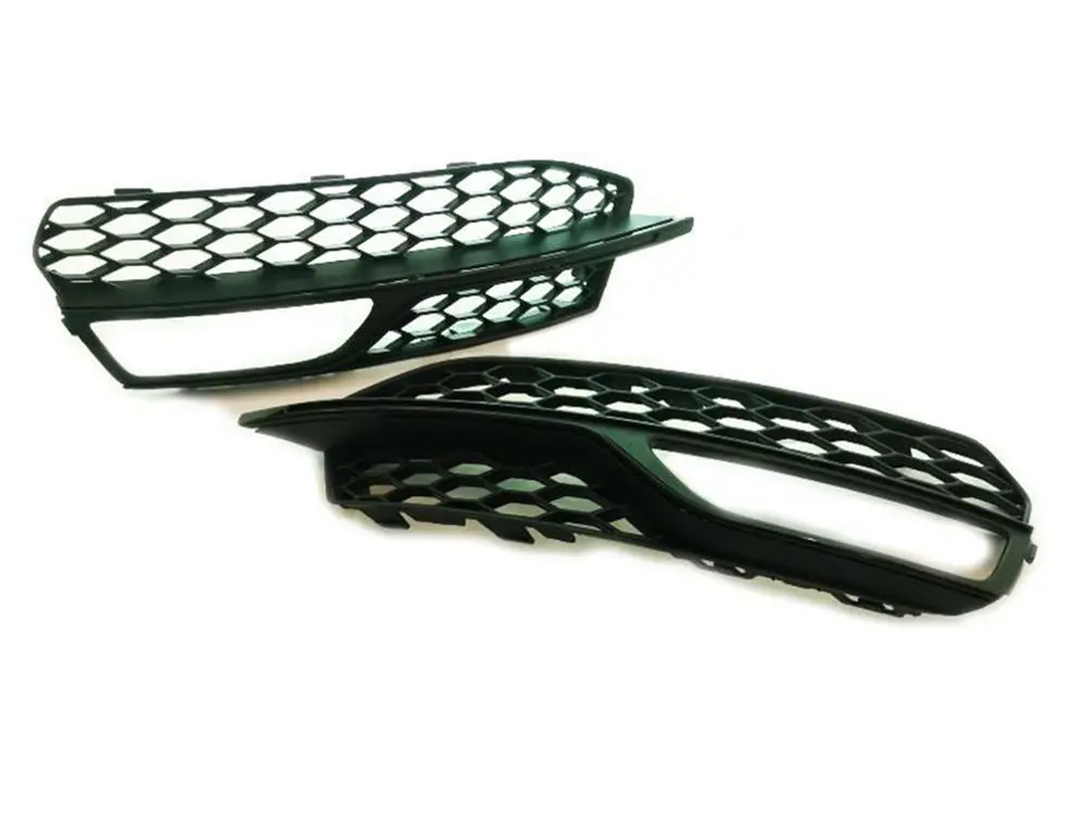 

1 PAIR Honeycomb Style Vented All Black Fog Light Grille For Audi A3 8V Pre-facelifted 2013-2015 Model (S-LINE BUMPER ONLY)