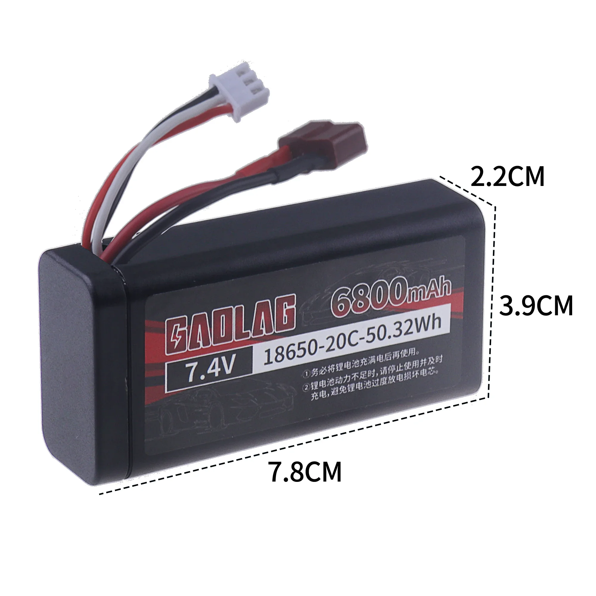 7.4V 6800mAh 18650 Lipo Battery for Wltoys 10428 /12428/12423 RC Car Parts For Wltoys 144001 A959-B A969-B Q46 2s 7.4v battery