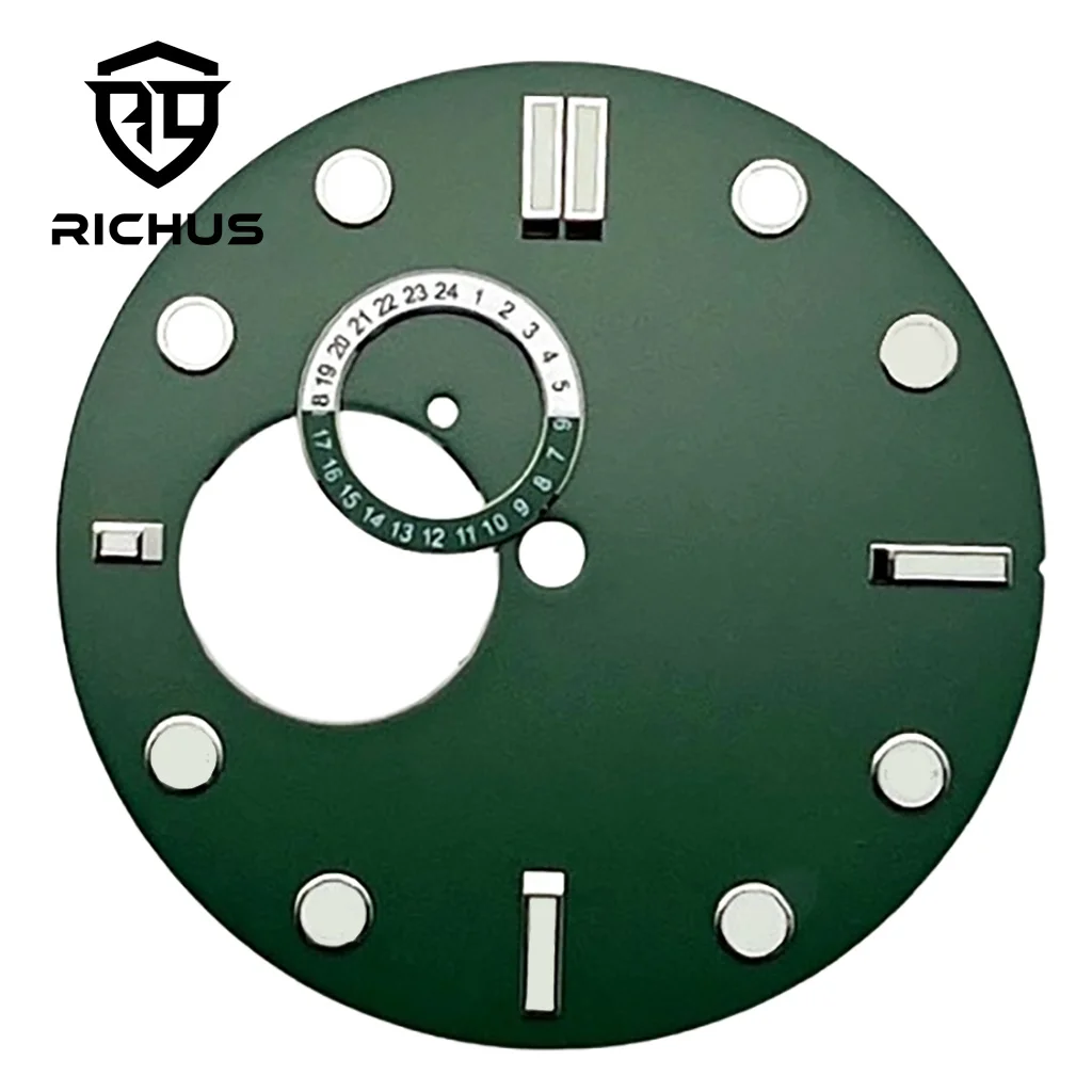 قرص ساعة ريتشوس 32 ملم مع عقارب مضيئة تناسب NH39 ملحقات ساعة الحركة