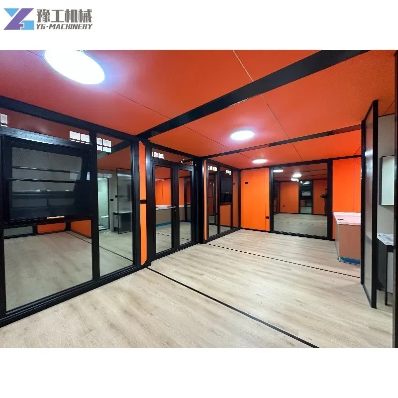 Folding Container House Aluminum Double Tempered Glass Container House Prefabricated Container Home Casa Solarium for Ireland