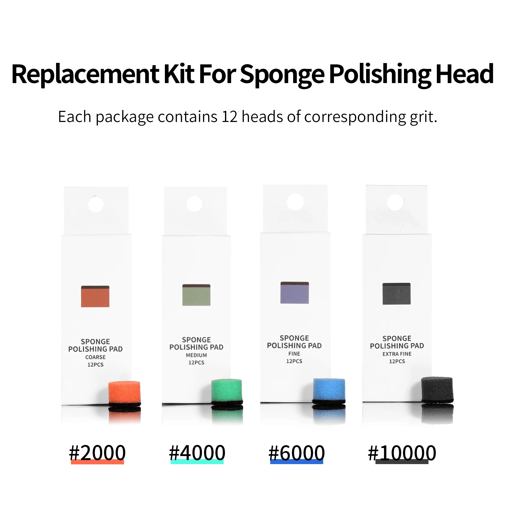 【DSPIAE SPP-S01 Sponge Polishing Pad】#2000–#10000 Grit Set for Model Finishing and Plastic Kit Polishing Tool