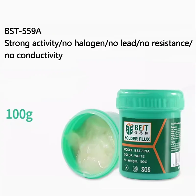 Solder paste BST-559A Lead-free insulation BGA solder paste Free wash maintenance Lead-free halogen-free solder oil 100g