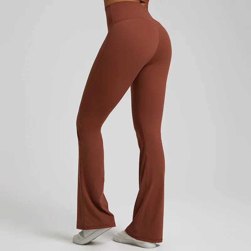 Pantalones deportivos de cintura alta para mujer, mallas de Yoga, entrenamiento atlético, estómago, suave, Color sólido, 25\