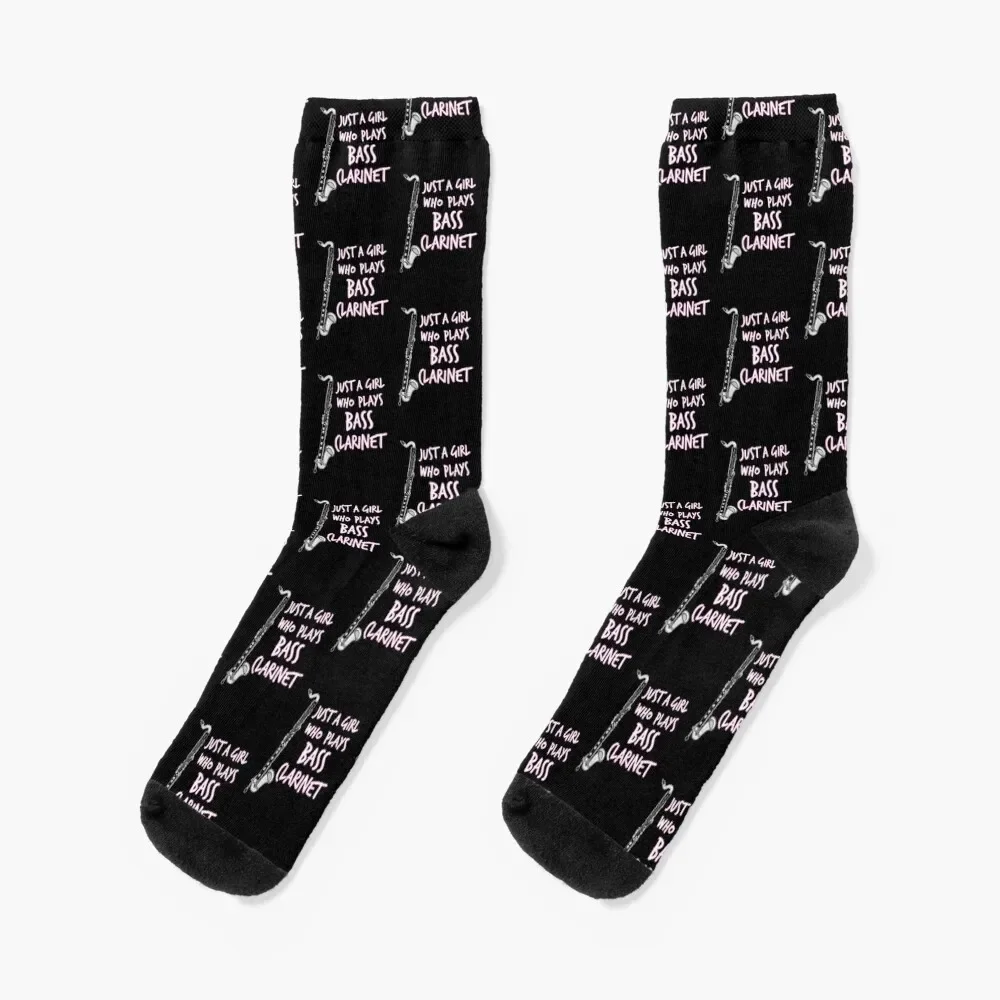 

Just A Girl Who Plays Bass Clarinet Female Clarinetist Socks professional running cartoon Socks Women Men's