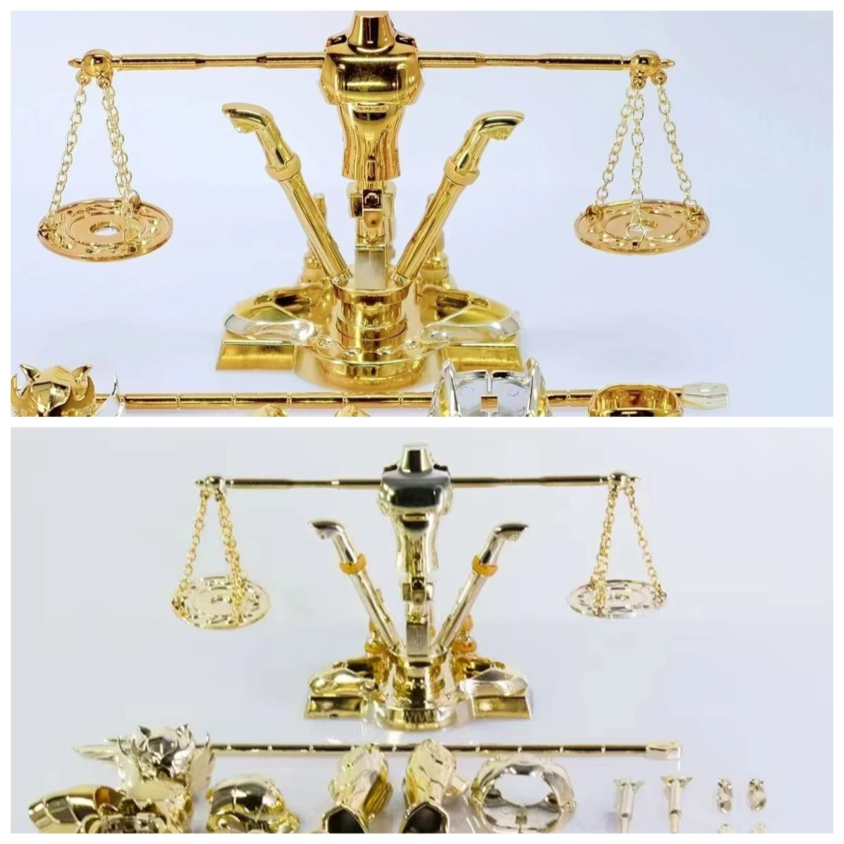 

In stock CS Model Saint Seiya Myth Cloth EX Libra Totem/Object Gold Knights of the Zodiac Action Figure