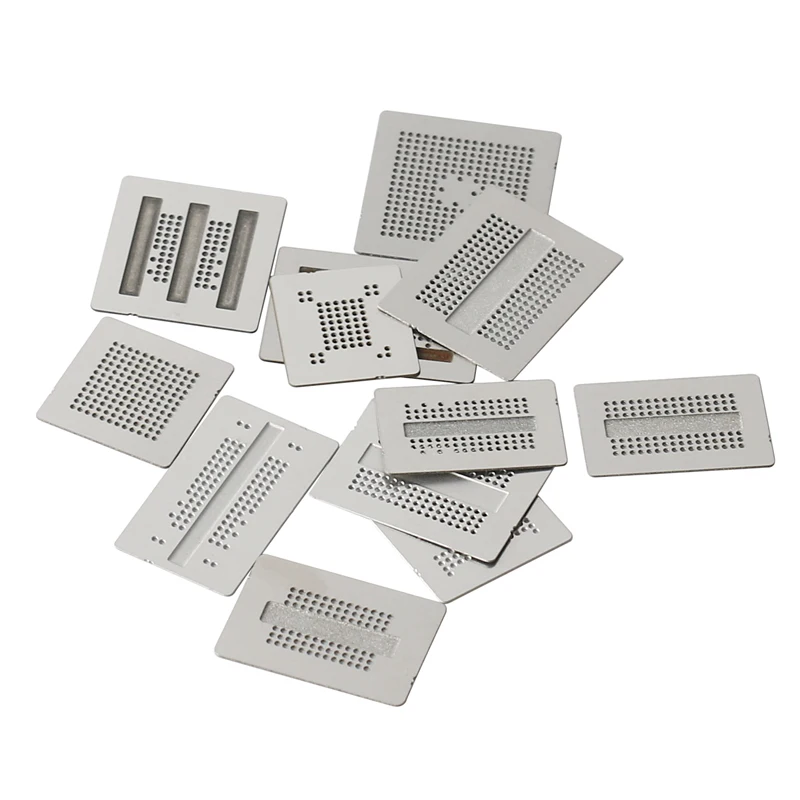 High Quality 12pcs/lot Full Set 0.45MM BGA Reballing Stencil Dedicate Kit for DDR Graphics Memory Chip