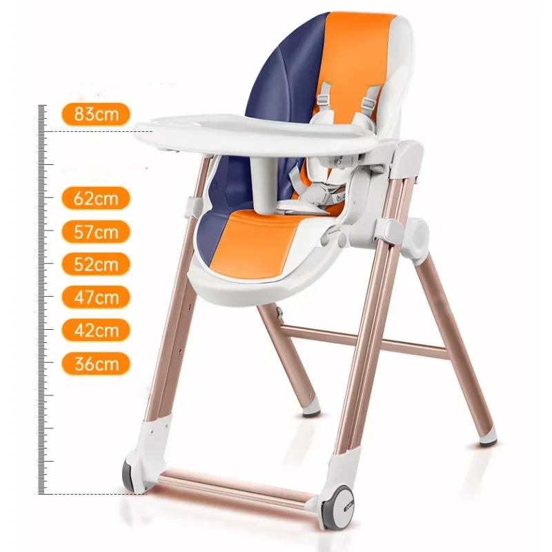 Foldable Multi-function High Chair Baby Feeding Eating Highchair Baby High Chair Dining Chair for Babies Dining with Wheels