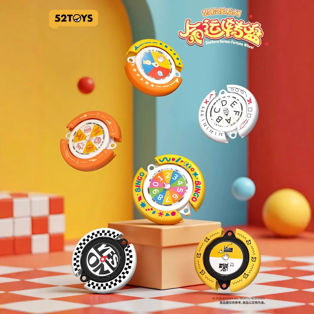 Autentico Queshile Daily Fate Roulette Surprise Trendy Blind Box Wheel Game Figure da collezione Giocattoli Portachiavi Regali