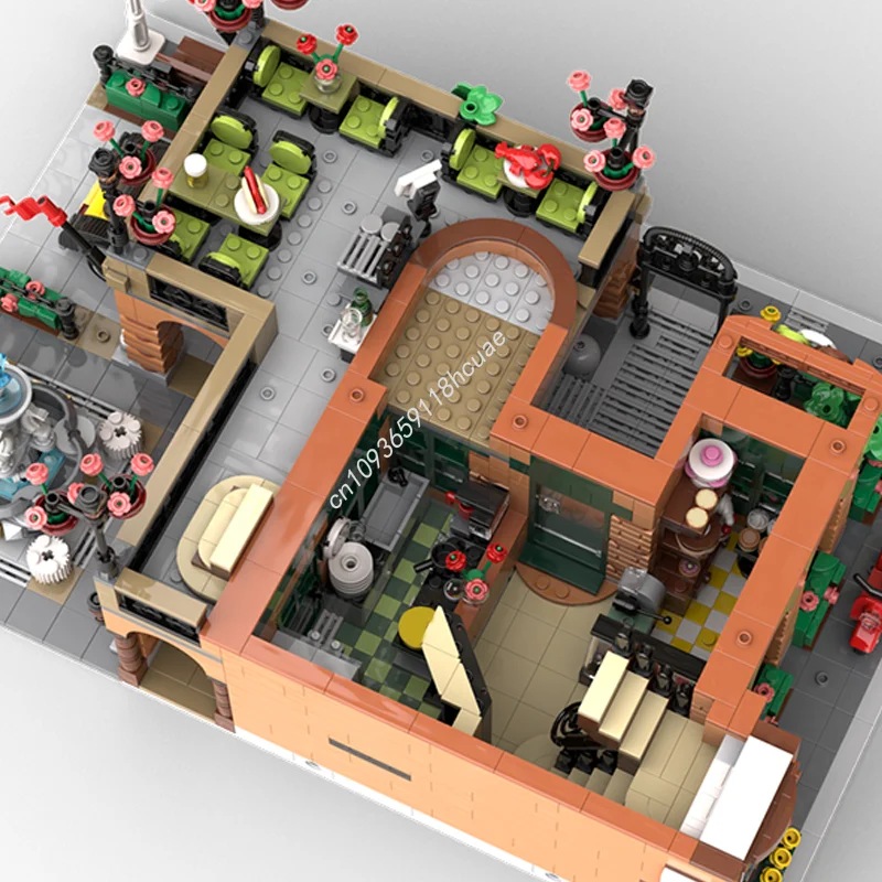 4552PCS MOC Creative Street View Garden Palace Restaurant Modular Model Architecture Building Block Diy Assembly Kids Toys Gifts