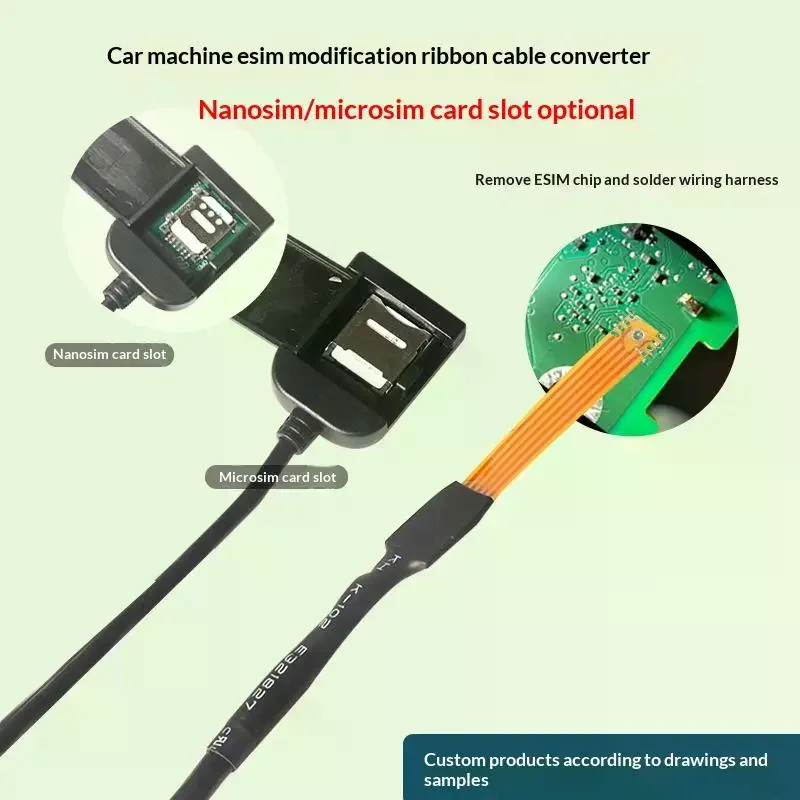 Sim Card Slot Adapter For Android Radio Multimedia Gps 4G Cable Connector Car Accessories Wires Replancement Part