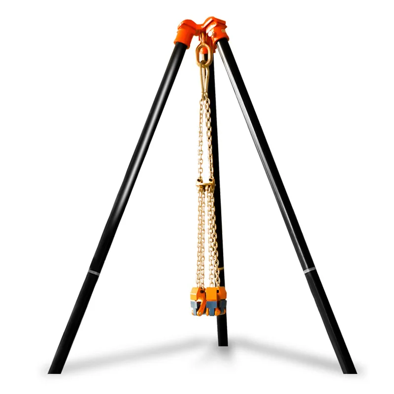 

1 ton 2 tons 5t hand-pulled hoist ball head top hat tripod hand-cranked hoist simple hanging hoist bracket