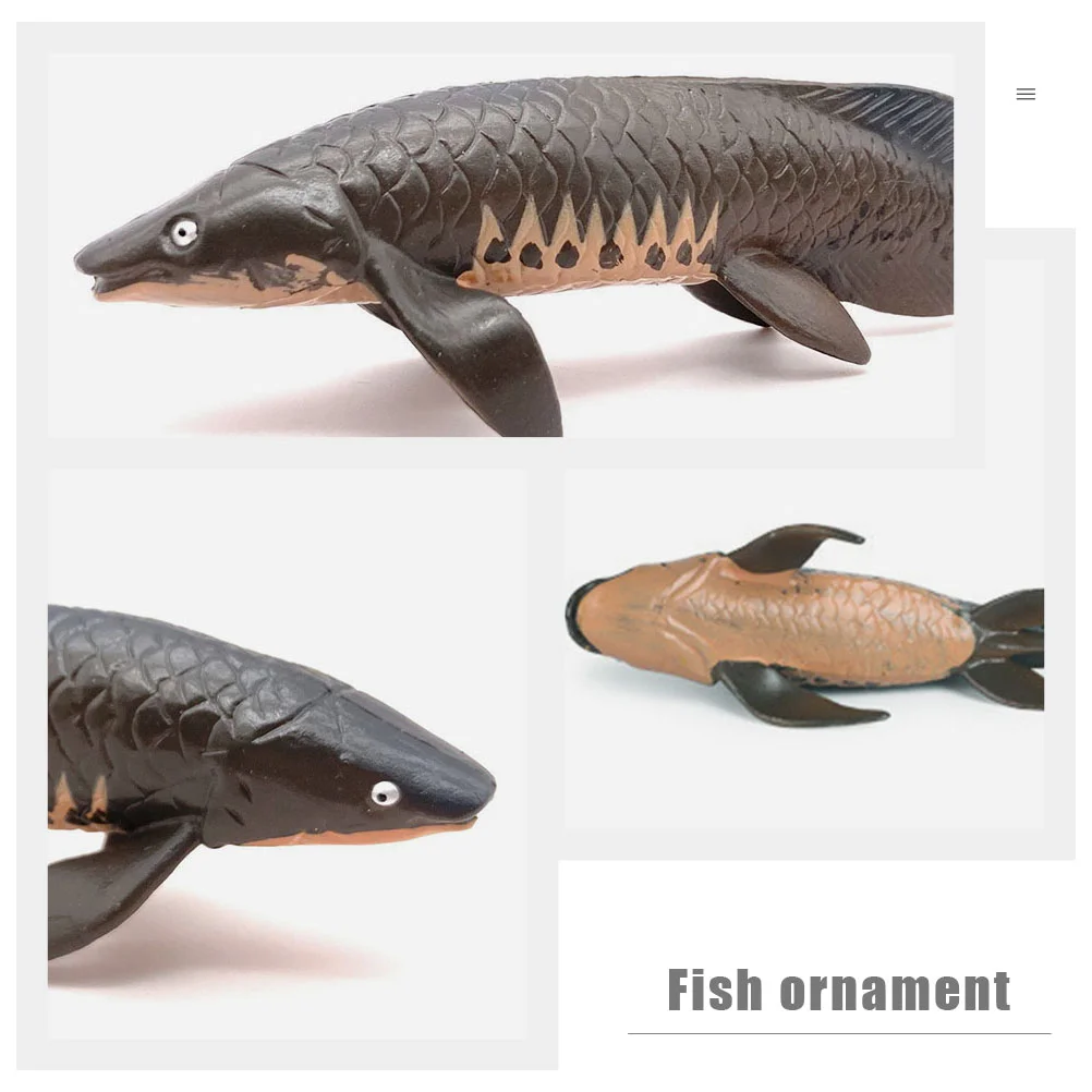 Simulated Arapaima Animal Model Toy Educational Pirarucu Models Fake Plaything Toys Decor Marine Desktop Imitation