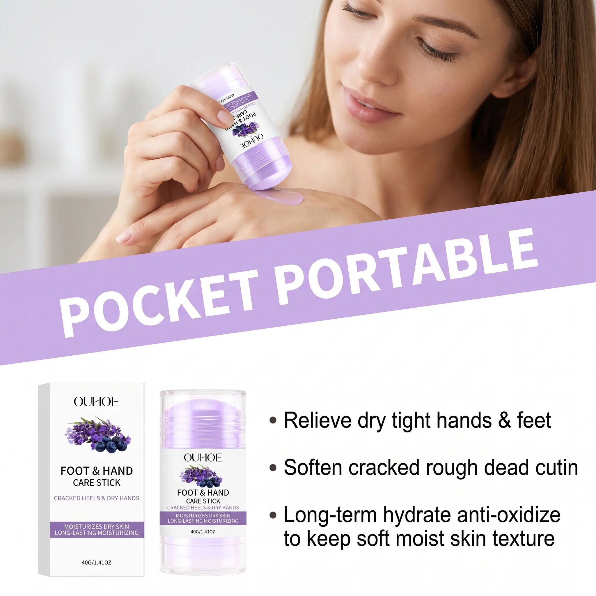 Intensive Urea Lavender Foot Hand Balm For Extra-Dry Rough Cracked Heel Repair Lasting Moisturizing Winter Cold Moisturizer