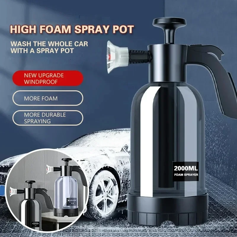 2L Hand Pump Foam Sprayer High Pressure Garden Washer Hose Car Cleaning Wash Sprayer Power Irrigation Sprinkler Cleaning Tool