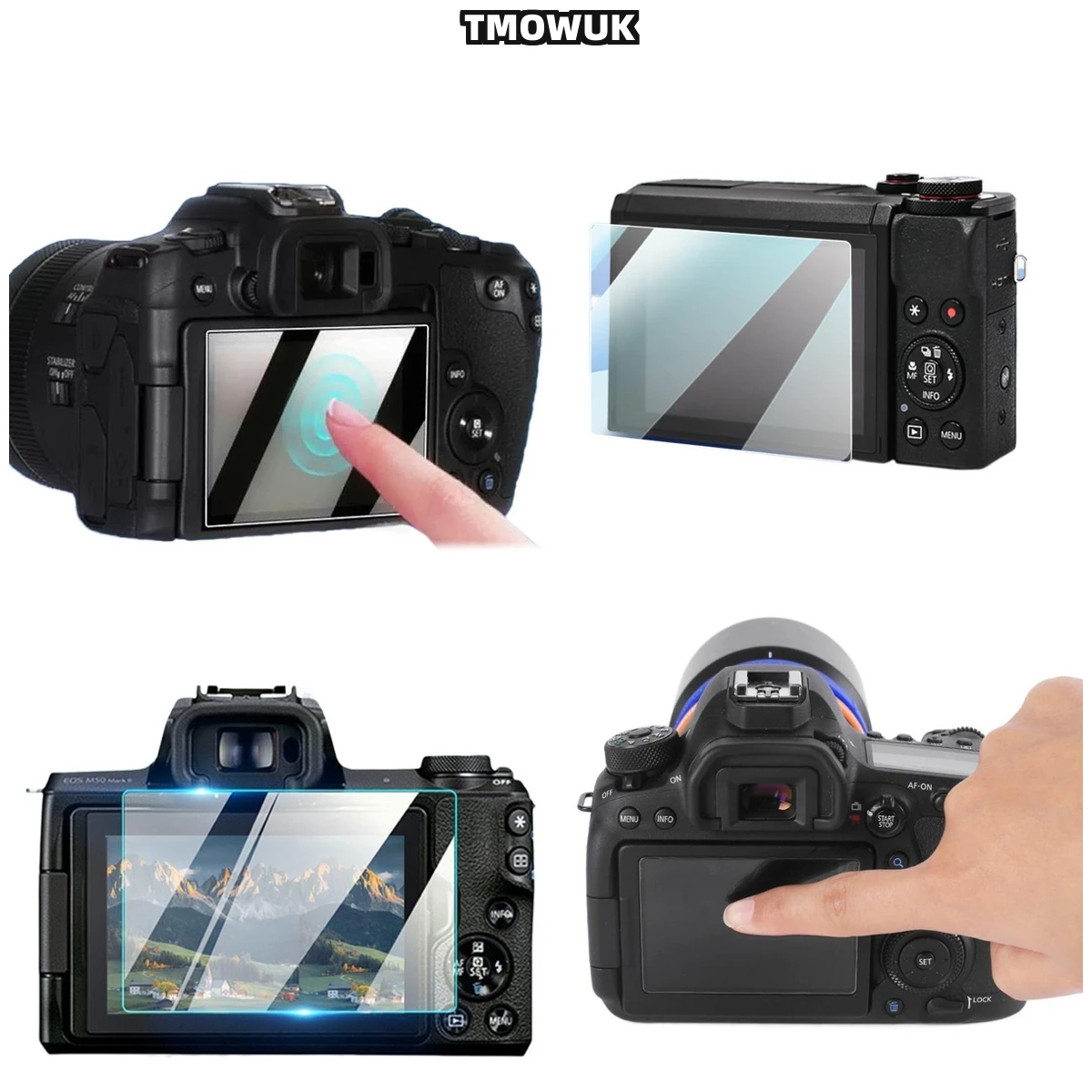 

Optical Grade 9H Tempered Glass Protector For Canon 70D/80D/90D/7DIII/6DII/700D/750D/60D/77D/800D LCD