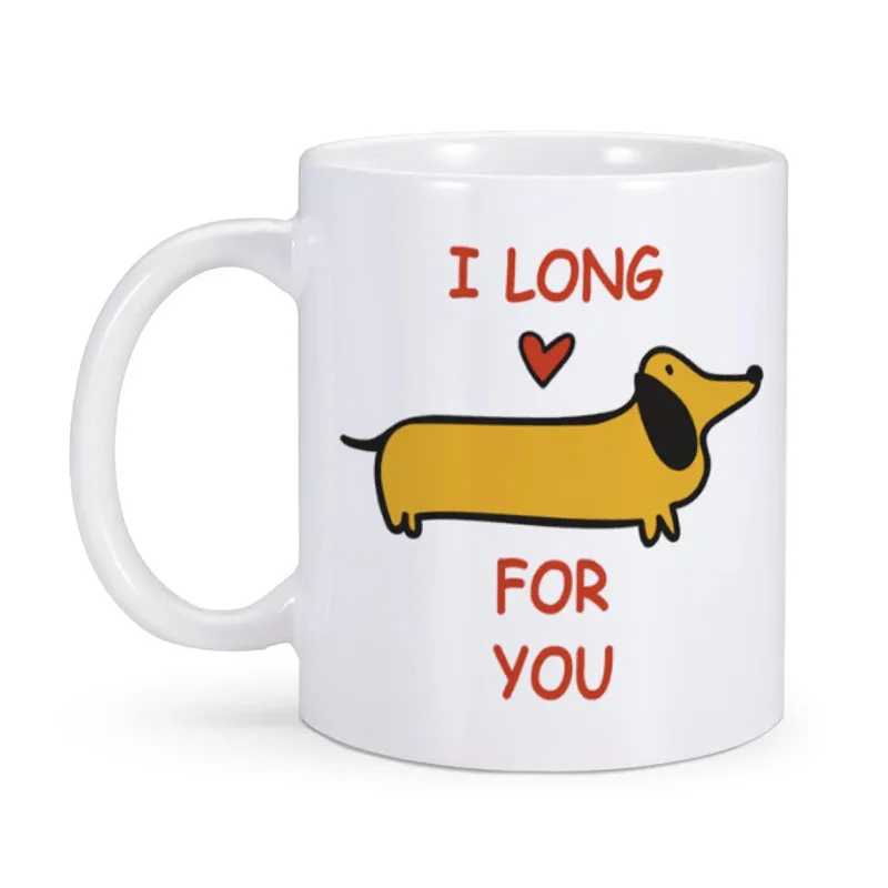 Dedicated Dog Series Personalized Cartoon Graffiti Transfer Printing Household Large-capacity Coffee Cup Office Wat