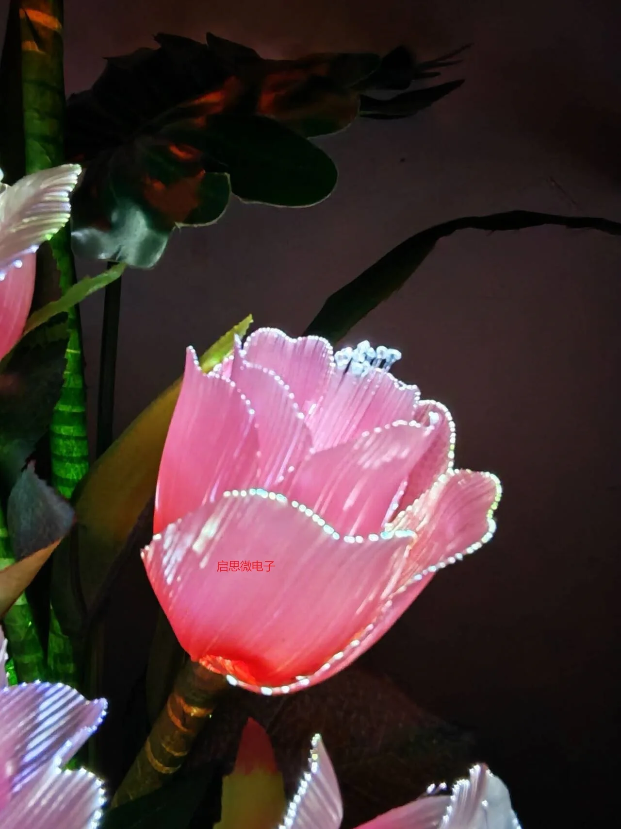 Led Ambient Light Pink Rose Silk Peony Tulip Lamp  Artificial Flowers Lamp Fake Flowers for Home Party Shop Bar Decoration