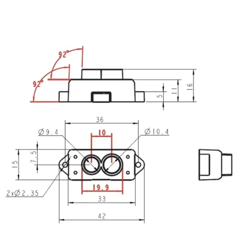 A42Z-Tfmini-S Lidar Single-Point Micro-Type Rangingfinder Module For Arduino Pixhawk 4.5-6V UART I2C Interface Tfminiupgraded