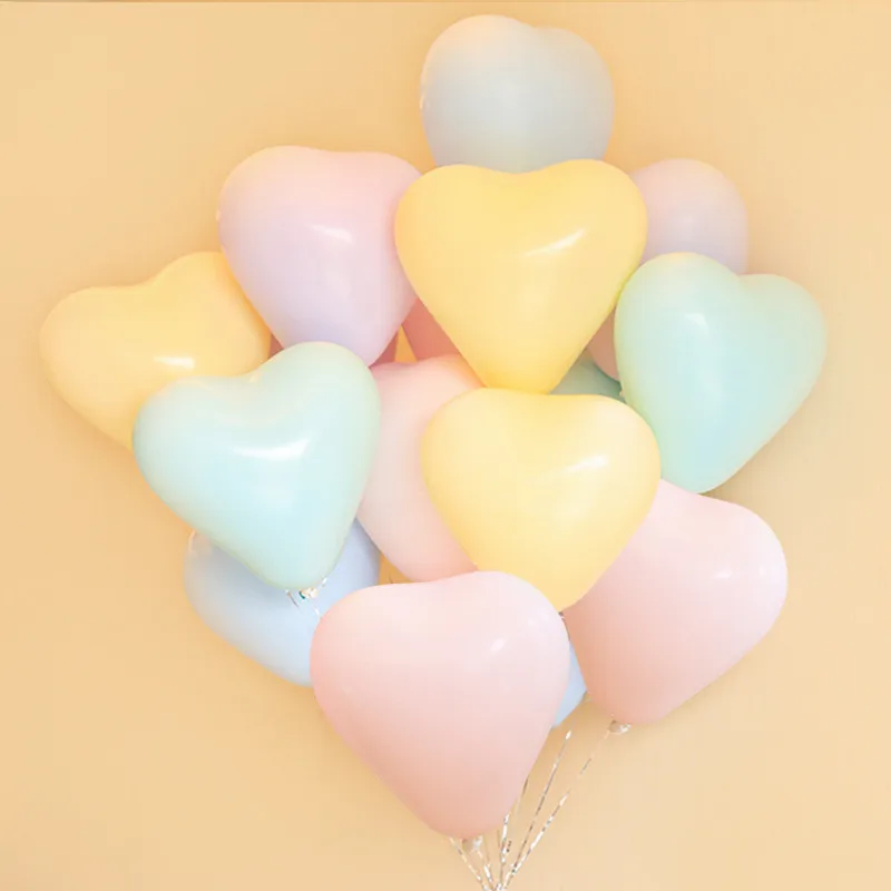 

10pcs 10inch Pastel Latex Colorful Balloon Macaron Heart Pink Blue Balloon Wedding Birthday Party Baby Show Decoration Ball