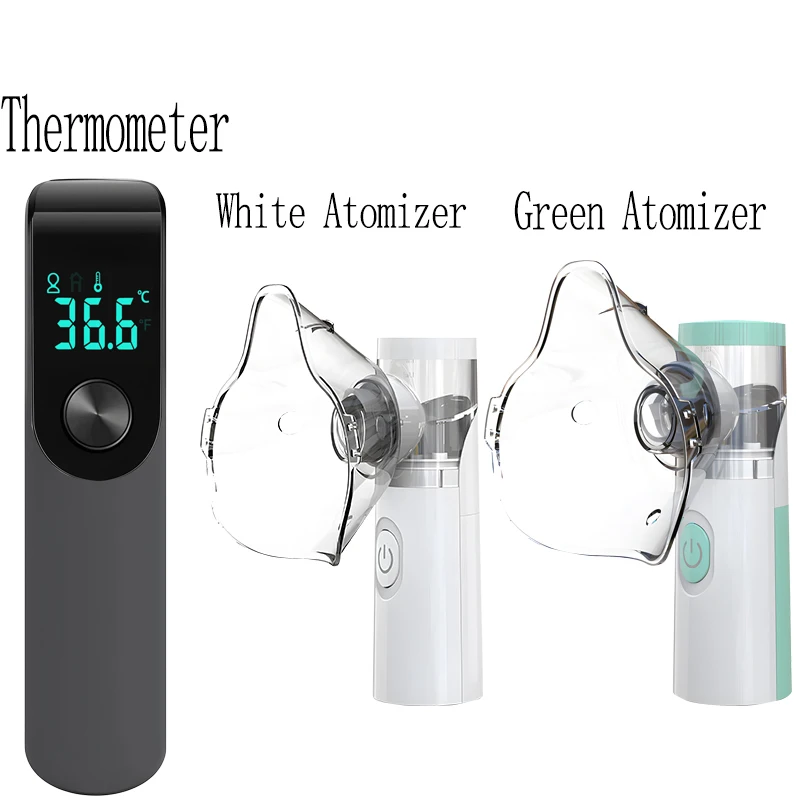 Medical Temperature Infrared Thermometer Forehead Digital Non-contact Thermomete or Mesh Nebulizer Atomizer Portable Humidifier