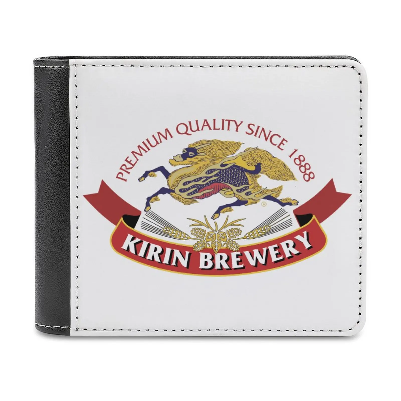 

Kirin Beer Wallet Classic Kirin Logo Print Wallet Unisex Fashion High Quality Purse