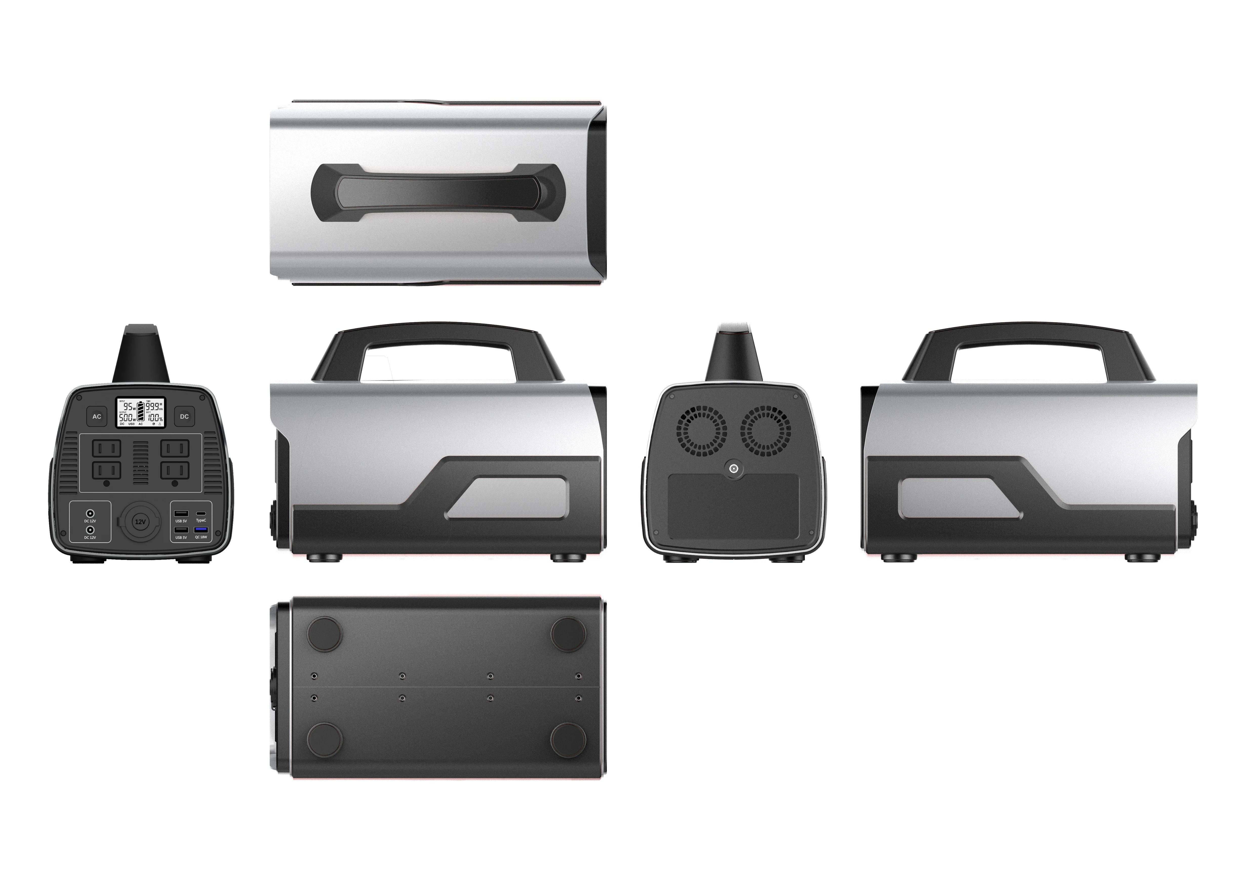 EXLIPORC 휴대용 충전식 파워 스테이션 500w 1000w 2000w 태양광 패널 발전기 리튬 3000w 가정용 에너지 시스템