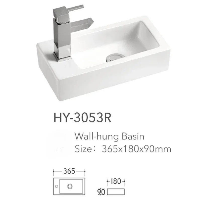 Bathroom Mini Wall-mounted Wash Basin Balcony Ultra-narrow Ceramic Bathroom Sink Family Bedroom Wall-mounted Wash Basin