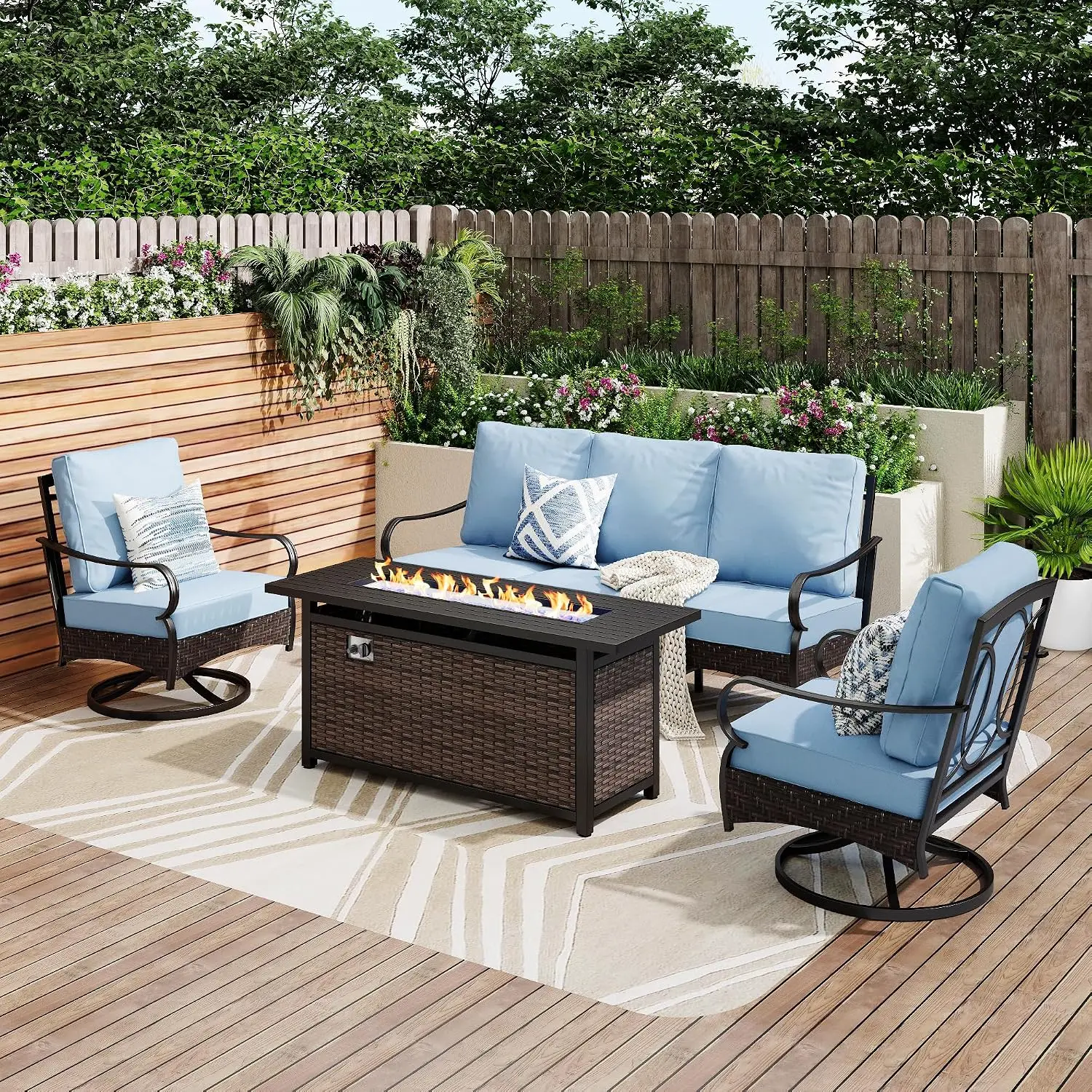 Metal Outdoor Furniture Set with 56