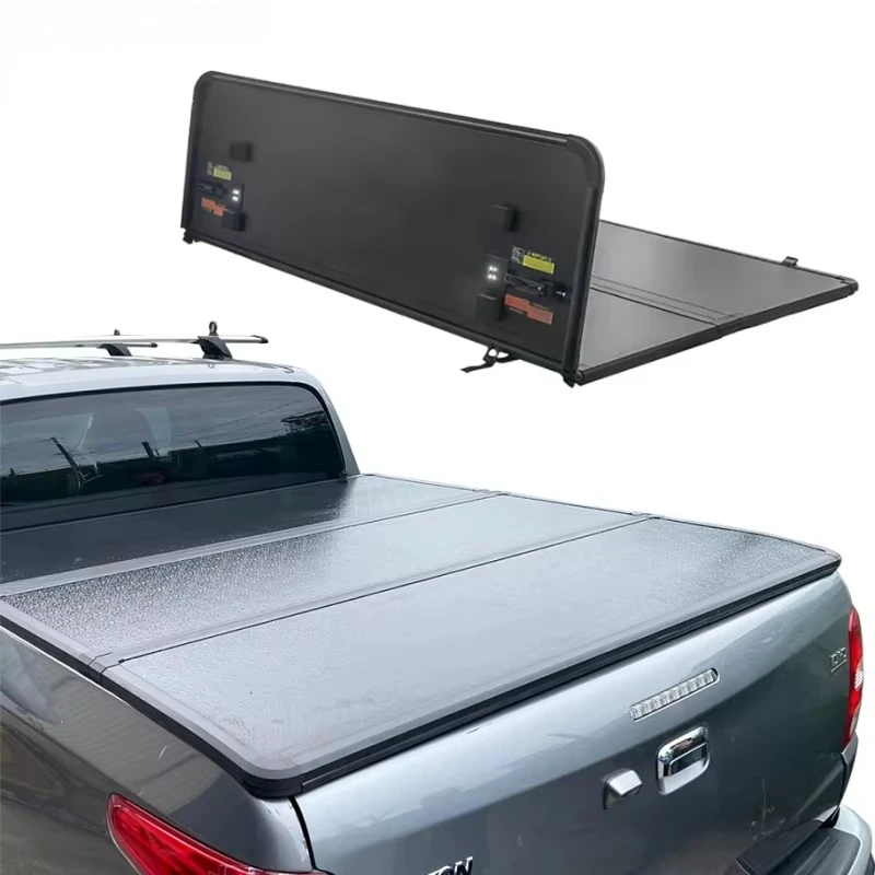 

2025 2026 Triton L200 Car Pickup Rear Trunk Cargo Lid Truck Bed Covers Aluminum Hard Tri Fold Tonneau Cover