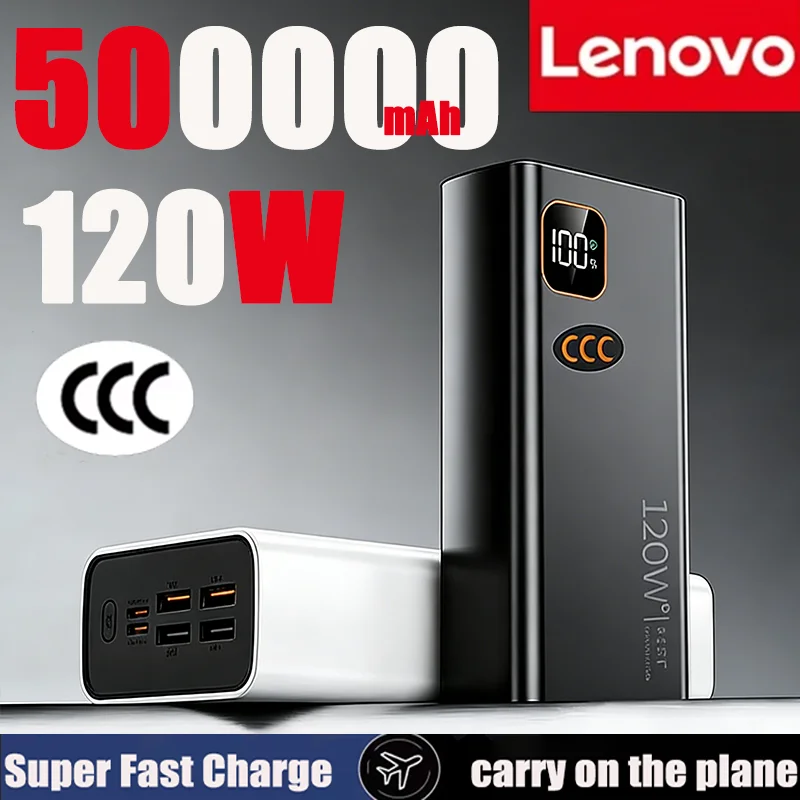 

VIVO 500000 мАч Power Bank высокой емкости 120 Вт сверхбыстрая зарядка портативное зарядное устройство Powerbank для iPhone Samsung Huawei