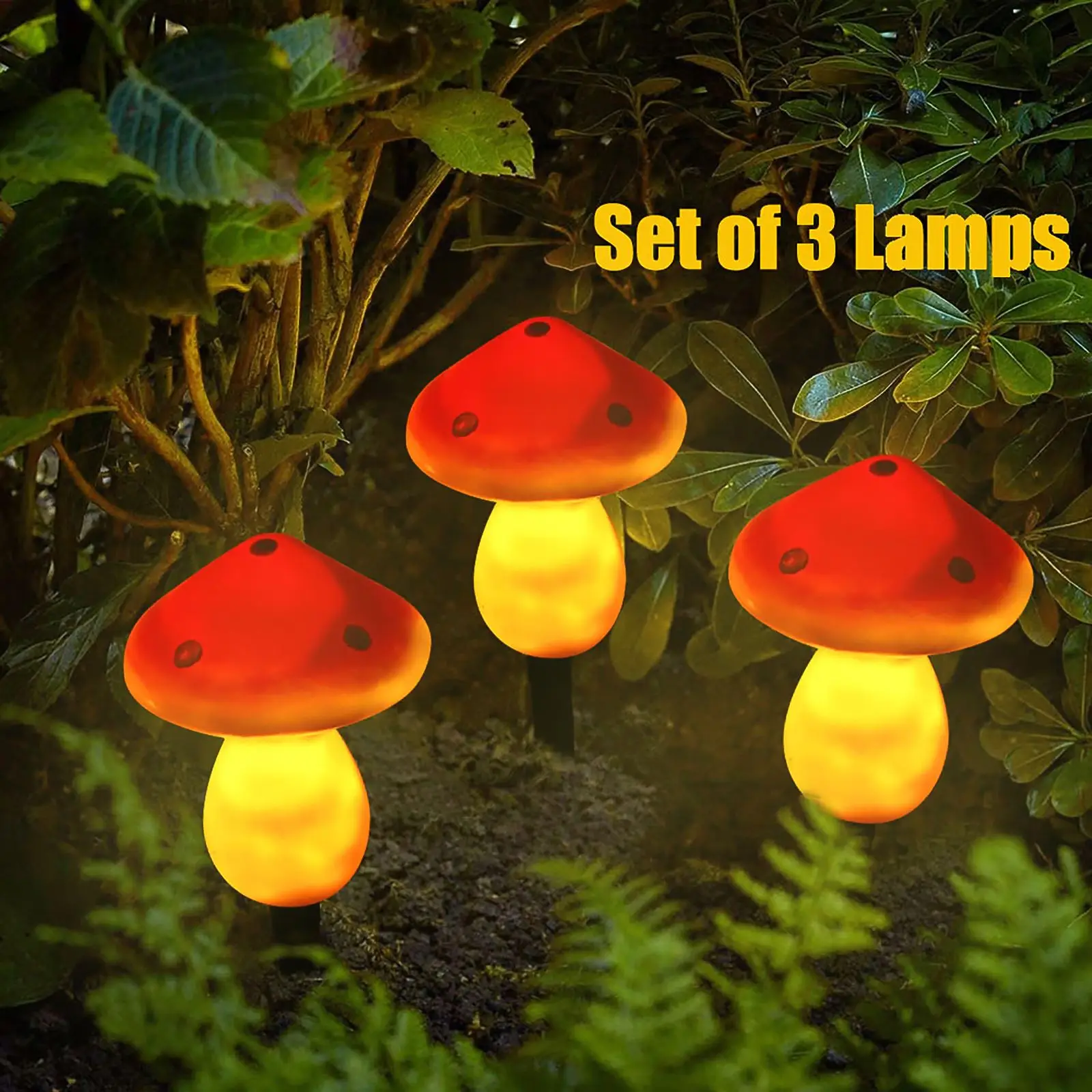 

9leds Solar Energy Mushroom String Light Lamp Mushroom Lamp Waterproof LED Night Lights With Box For Garden Party Decoration