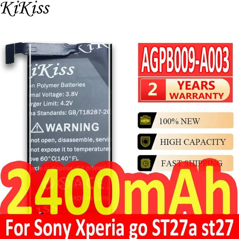 عالية السعة لسوني اريكسون Advance St27i GO St27a St27 عالية الأداء 2400Mah بطارية الهاتف المحمول AGPB009-A003 #3