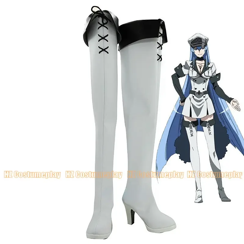 

Аниме Akame ga KILL Esdese Esdeath, аниме, обувь на высоком каблуке для косплея на заказ, ботинки